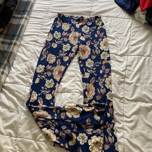 Floral flare pants